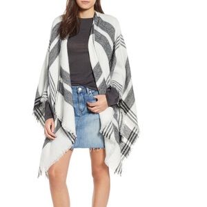 BP PLAID PONCHO